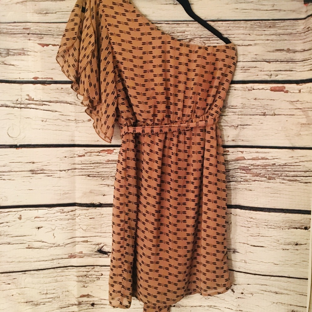 Dragonfly Dress. 1-Shoulder. Charming Charlie.